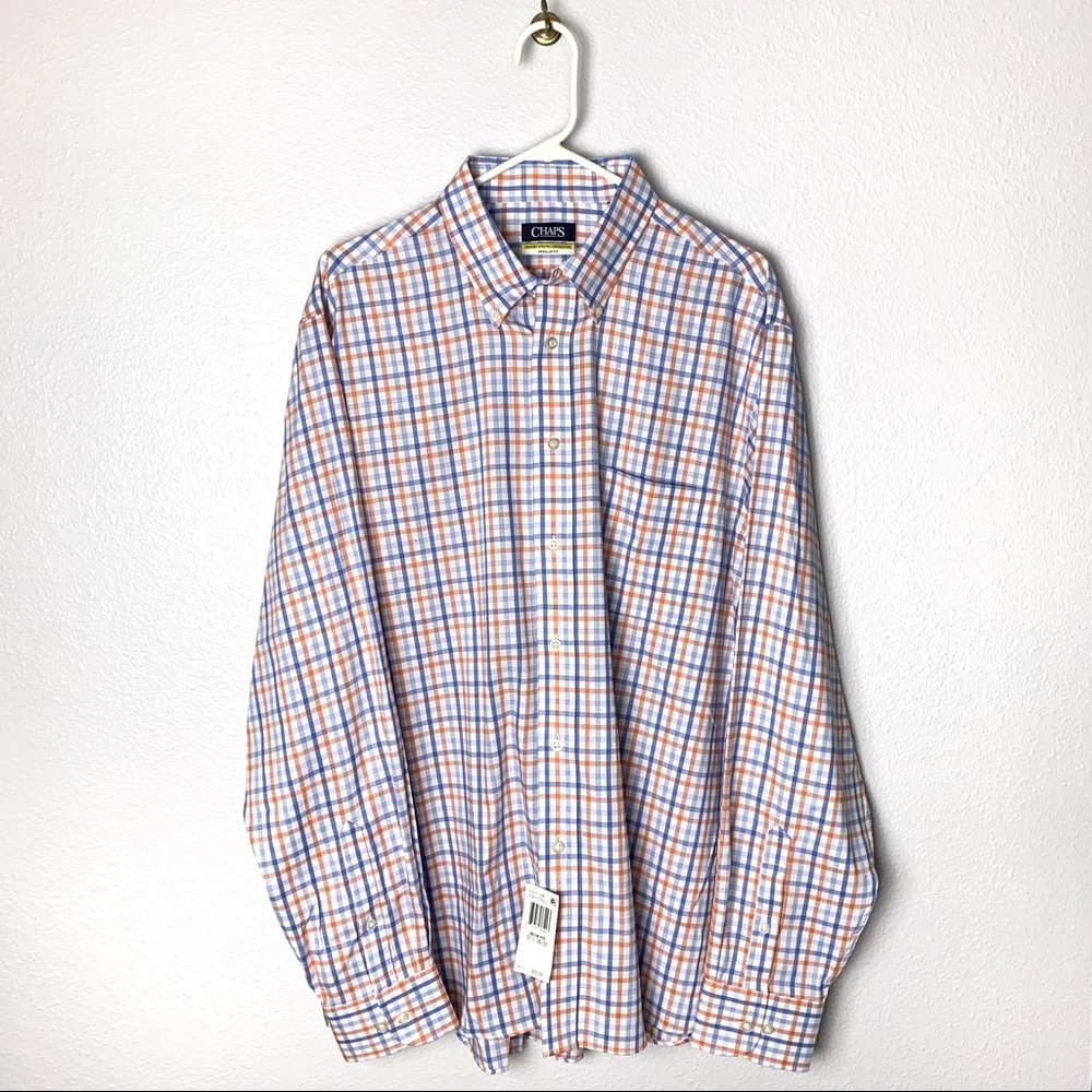 NWT! Regular Fit Elite Chaps Dress Shirt! S 36/37